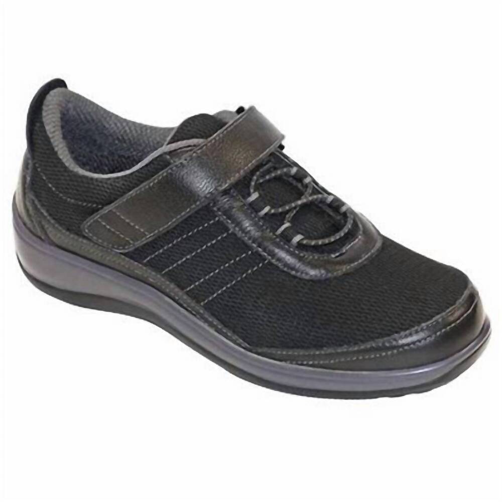 NEW ORTHOFEET women's breeze orthopedic walking shoe in black